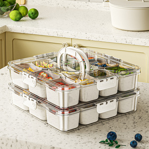 New Arrival 12 Compartment Serving Tray with Dividers Portable Travel Snack <strong>Containers</strong> Stackable Snackle Box Divided <strong>Veggie</strong> Tray - Product Image 3