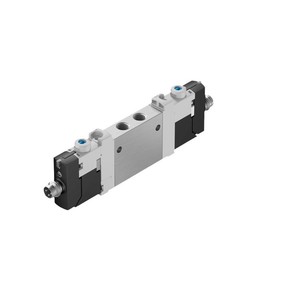VUVG-L14-P53C-T-G18-1H2L Solenoid Valve 3 Position 5 Way 24V 1/4 In Port Gas Media Control Valves - Product Image 1