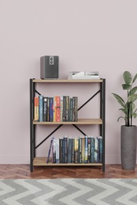 Modern Freestanding Metal 3-Tier Bookshelf Storage Rack for Living Room and Home Office - Product Image 5