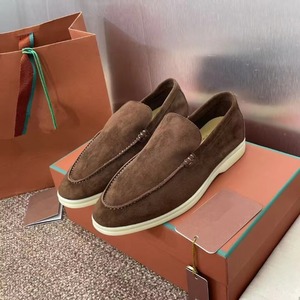 Mocasines Clásicos de Estilo Británico para Hombre, de Gamuza, Cuero Genuino, Moda Casual, para Conducir al Aire Libre, Sin Cordones, Transpirables y Ligeros - Product Image 1