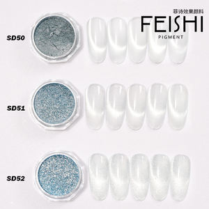 光沢のあるシルバーホワイトキャットアイ磁気ネイルポリッシュ,コーティングしやすいピグメントジェルターングレー強化ネイルビューティ - Product Image 3