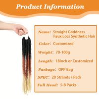 Extensions de cheveux synthétiques pré-étirées en fibre haute température, tresses simples, style Gypsy Goddess, très demandées