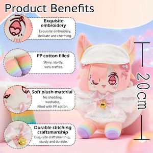 Muñeca de Peluche Personalizada de Algodón con Diseño de Dibujos Animados Kawaii, Figura de Princesa de 20 cm, Estilo Chibi, para Disfrazarse en Cumpleaños - Product Image 3