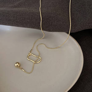 Женское колье из нержавеющей стали, 18-каратное золото, элегантная Длинная цепочка-свитер с бисером, ювелирное 2024 - Product Image 6