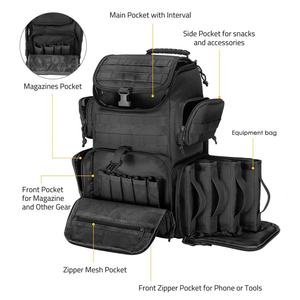 Tactical Range Backpack with Removable <b>Divider</b> with 4 Carrying Cases <b>Bag</b> Rucksack for Shooting - Product Image 6