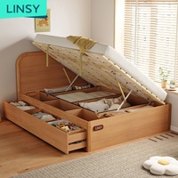 Lit simple moderne en pin massif pour enfants avec sommier intégré, durable et confortable, élégance raffinée VH1A-A