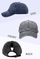 Wins Flying 6 Panel Dames Ponytail Geruite Gedragen Baseball Cap met Aangepaste Geborduurde Logo Gewassen Baseball Cap Hoed
