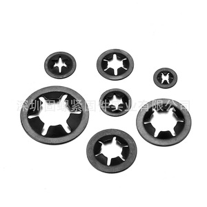 Internal Tooth Starlock Push On Locking Washers Kit 280Pcs M3 M4 M5 M6 M8 M10 M12 Metric Black Plastic - Product Image 3