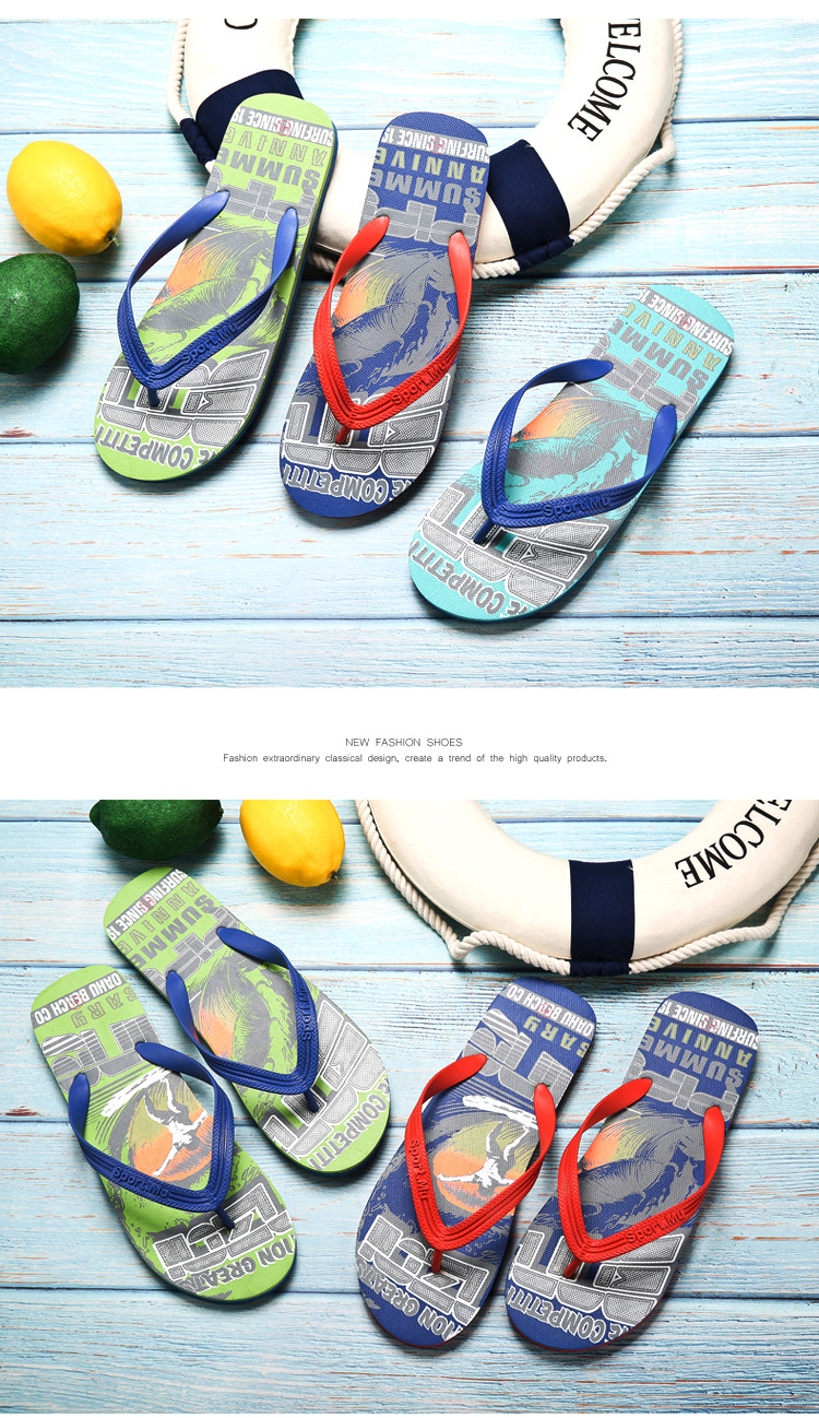 Cheap flip flop pe slides slipper sandals summer beach slippers printed for men flip flops manufacturer