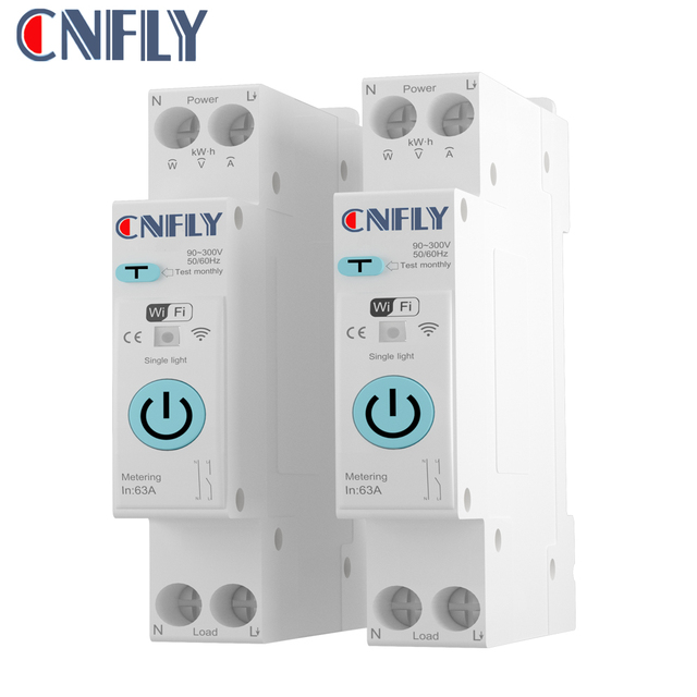 Remote Control Timer 90-300V Remote TUYA Smart Earth Leakage Circuit Breaker WiFi Energy Meter Voltage Protector RCBO