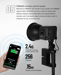 <span class=keywords><strong>Yongnuo</strong></span> LUX100 <span class=keywords><strong>YNLUX100</strong></span> PRO 120W 2700K-6500K Lumière LED COB portable pour extérieur avec monture Bowens - Product Image 4