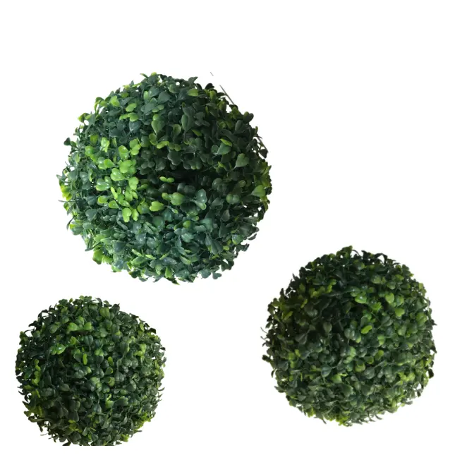 Cheap Price Milan Grass Plastic Artificial Boxwood Topairy Balls for Home Garden Decor