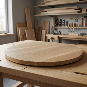 Square White Oak Table <b>Top</b> Natural Solid Wood for Restaurant or <b>Wooden</b> <b>Desk</b> - Product Image 3
