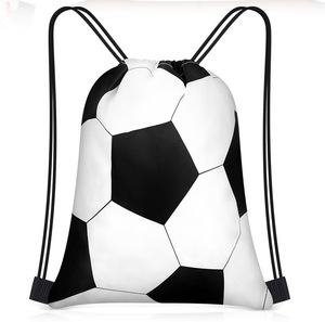 <b>Football</b> Eco-Friendly Polyester Folding Drawstring <b>Bag</b> Shoe Storage Large Capacity <b>Party</b>-Themed Double-Shoulder Sports Pouch - Product Image 6