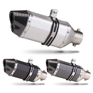 Escape Modificado para KOVE 321R CFMOTO 250SR <span class=keywords><strong>Kawasaki</strong></span> NINJA400, Azul Quemado SS Delantero + Silenciador R1 SS (Tapa de Carbono Real) - Product Image 3