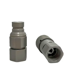 מחברים הידראוליים שטוחים 3/4 אינץ' BSP, מחברי חיבור מהיר למחפרונים מסוג בובקט עם כיסויי אבק - Product Image 1