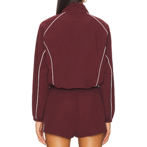Conjunto Deportivo Personalizado de Talla Grande Unisex, Chaqueta Corta con Cierre de Cremallera y Pantalones Cortos Ligeros y Transpirables para <span class=keywords><strong>Mujer</strong></span> - Product Image 3
