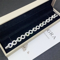 2024 nouveau rappeur à la mode Hip Hop bijoux hommes conception infinie Bracelet glacé Moissanite cubain lien bracelets Bracelets