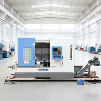Tour CNC à banc incliné haute précision et haute rigidité TCK600, centre de tournage et de fraisage horizontal 3 axes avec commande GSK, usage intensif