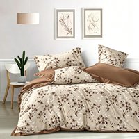 Parure de lit florale en microfibre douce avec housse de couette et taies d'oreiller assorties – Textile imprimé pour hôtels et foyers – Vente en gros de linge de lit