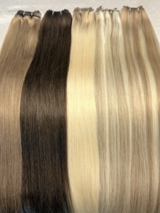 Cheveux vietnamiens de haute qualité, double trame machine, sans perte de cheveux, K.SWIGS, cheveux humains vierges européens 100%, trame blonde pour tissage - Product Image 4