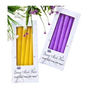 เทียนหอมขี้ผึ้งพาราฟิน6แท่ง10นิ้วป้ายส่วนตัวตกแต่งบ้านติดยาวงานแต่งงานปีใหม่ - Product Image 6