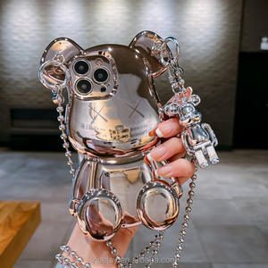 <span class=keywords><strong>Coque</strong></span> de téléphone ours 3D galvanisée avec housse de téléphone en silicone absorbant les chocs <span class=keywords><strong>11</strong></span> 12 13 14 15 Pro Max pour téléphone - Product Image 2