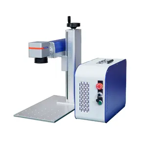 Máquina de marcação a laser da fibra jpt portátil, mini 50w edm2331 com rotação
