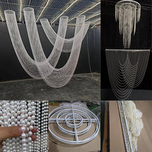 SMOOTH Wedding <b>Lighting</b> Clear Spiral Acrylic Beads Curtain <b>Chandelier</b> Acrylic Connection Bead Spiral Ceiling Decoration - Product Image 3