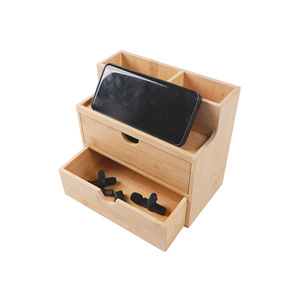 Bamboo storage <b>box</b>, desktop drawer storage cabinet, multi-drawer type office wooden <b>small</b> storage cabinet, bedside table storage - Product Image 3