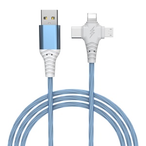 Cavo di Ricarica Rapida 3-in-1 di Alta Qualità con Luce Fluente, Colorato e Luminoso, Adatto per Type-C/<span class=keywords><strong>L</strong></span> Android, per Influencer di TikTok - Product Image 6