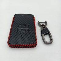 Étui pour clé de voiture en cuir style fibre de carbone pour Renault Megane Koleos Kadjar Clio Captur pour Dacia Logan Duster Housse pour télécommande