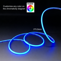 Nouveau style 0505 Diffuseur LED en silicone ultra fin IP65 Étanche Pliage vertical LED Neon Flex Personnalisé Toute couleur Corde lumineuse flexible