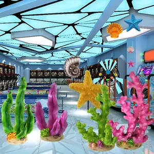 Nhà máy tùy chỉnh sợi thủy tinh Nàng Tiên Cá bức tượng biển sinh vật điêu khắc cho oceanarium Aquarium công viên