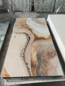 Panneaux muraux modernes en PVC très brillants aspect marbré insonorisés géométriques imperméables écologiques pour le salon des hôtels - Product Image 4