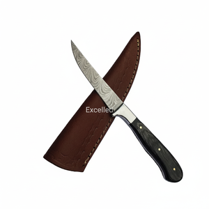 Cuchillo de deshuesado de filete de chef de acero damasco de 356 capas hecho a mano con mango de madera Pakka, cuchillo de cocina afilado, Funda de cuero gratis - Product Image 1
