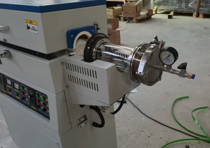 1200 ° <span class=keywords><strong>Four</strong></span> tubulaire incliné rotatif à zone unique avec tube rotatif C, longueur de chauffage de 205 mm ou 350 mm - Product Image 6