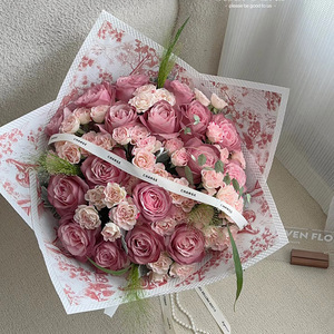 Elegant Matte Printed Floral Pattern Wrapping Paper Waterproof For Mother’s Day Flower Bouquet Packaging - Product Image 6