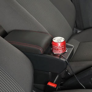 Boîte d'accoudoir <span class=keywords><strong>pour</strong></span> <span class=keywords><strong>Ford</strong></span> <span class=keywords><strong>Fiesta</strong></span> en cuir PU avec porte-gobelet et <span class=keywords><strong>support</strong></span> de téléphone, boîte de rangement <span class=keywords><strong>pour</strong></span> console d'accoudoir de voiture, accessoires de voiture - Product Image 5