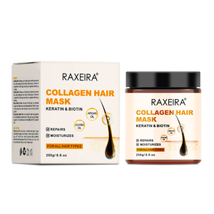 Private Label crema puro olio di Jojoba Argan biotina <span class=keywords><strong>cheratina</strong></span> collagene proteina radice dei <span class=keywords><strong>capelli</strong></span> maschera <span class=keywords><strong>trattamento</strong></span> <span class=keywords><strong>con</strong></span> collagene - Product Image 2