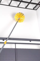 Brosse de nettoyage robuste pour toiles d'araignées au sol, avec manche extensible en PP, dépoussiéreur écologique pour coins et recoins