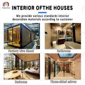 Casa <span class=keywords><strong>Prefabricada</strong></span> Modular de Lujo con Espejo de Cristal, Casa Móvil Pequeña <span class=keywords><strong>Prefabricada</strong></span> para Proyectos de Campamentos, Apartamentos y Hoteles - Product Image 3