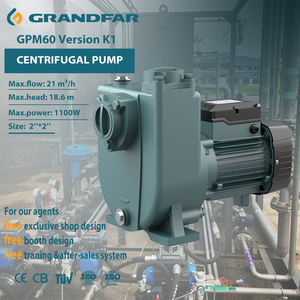 Pompe à eau centrifuge Grandfar 1.1kw 1.5hp 21M3/H à haute pression, personnalisable, OEM, pour usage domestique et commercial, version GPM60 K1 - Product Image 1