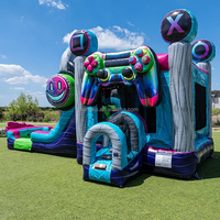 Château gonflable commercial nouveau contrôleur de jeu de conception maison de rebond le plus populaire Hupfburg pour l'équipement de location de fête d'enfants