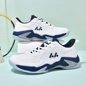 Chaussures de badminton avec plaque en carbone pour amorti, professionnelles, pour hommes et femmes, largeur standard, dessus en cuir véritable, antidérapantes - Product Image 1