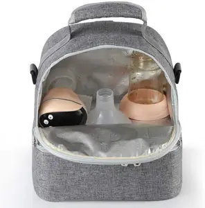 Bolsa de bebê de grande capacidade, venda quente personalizada design de três camadas para armazenar mamadeira, garrafa de bebê, congelador, bolsa fria