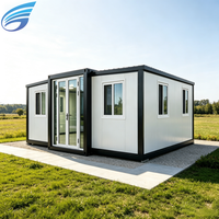 Maison conteneur extensible de 40 pieds, préfabriquée, pour ADU, pod de glamping, chalet clé en main pour complexe écologique, maison modulaire