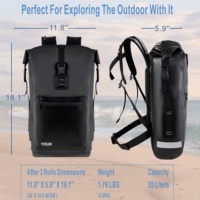 Sac étanche personnalisé à fermeture à boucle roll-top en PVC robuste pour la randonnée, la chasse, la pêche, la navigation de plaisance et le cyclisme