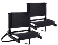Chaises de stade pliables et portables, siège de fête, blanchissant, 2 pièces