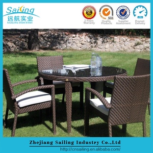 La table faite main de <span class=keywords><strong>jardin</strong></span> élégant de rotin <span class=keywords><strong>et</strong></span> la conception de chaise ont dîné des meubles - Product Image 2